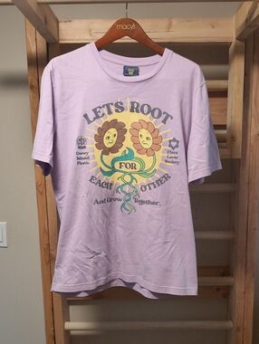 LET'S ROOT For Each Other Lilac Graphic Tee